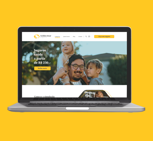 Capa do projeto Golden Bear Seguros